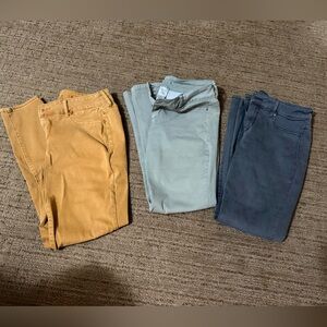 Set of Three Colored Maurices jeggings